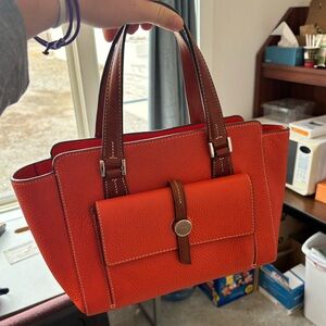 Dooney & Bourke Vibrant Orange Leather Bag